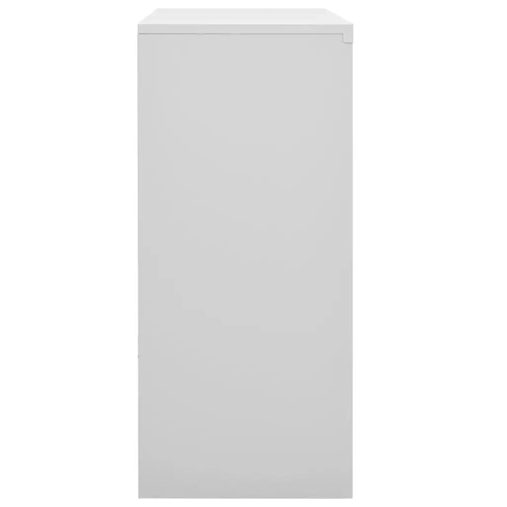 Armadio Ufficio Anta Scorrevole GrigioChiaro 90x40x90cm Acciaio 335951