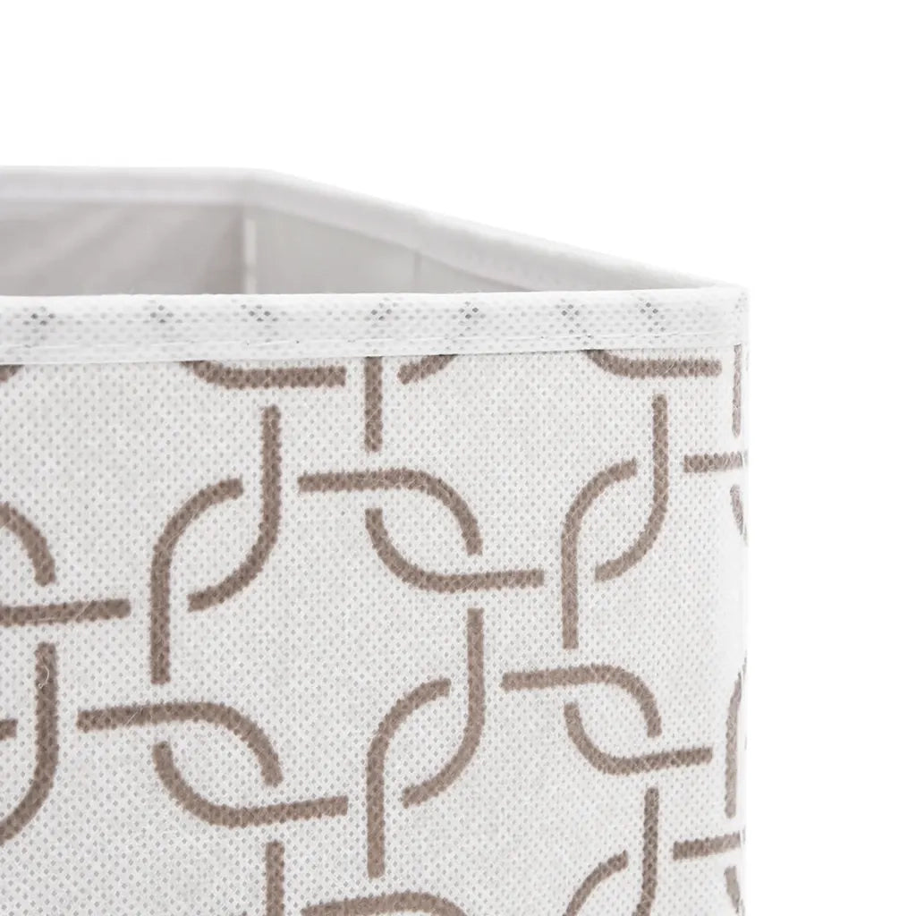 Scatole Portaoggetti 10 pz Crema 32x32x32cm Tessuto non Tessuto CFW4522351