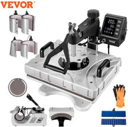 Stampante multiuso 10 in 1 - T-shirt Drukker - T-shirt Print - T-shirt Labellaar - Persmachine - Bianco - 1000W - 220V