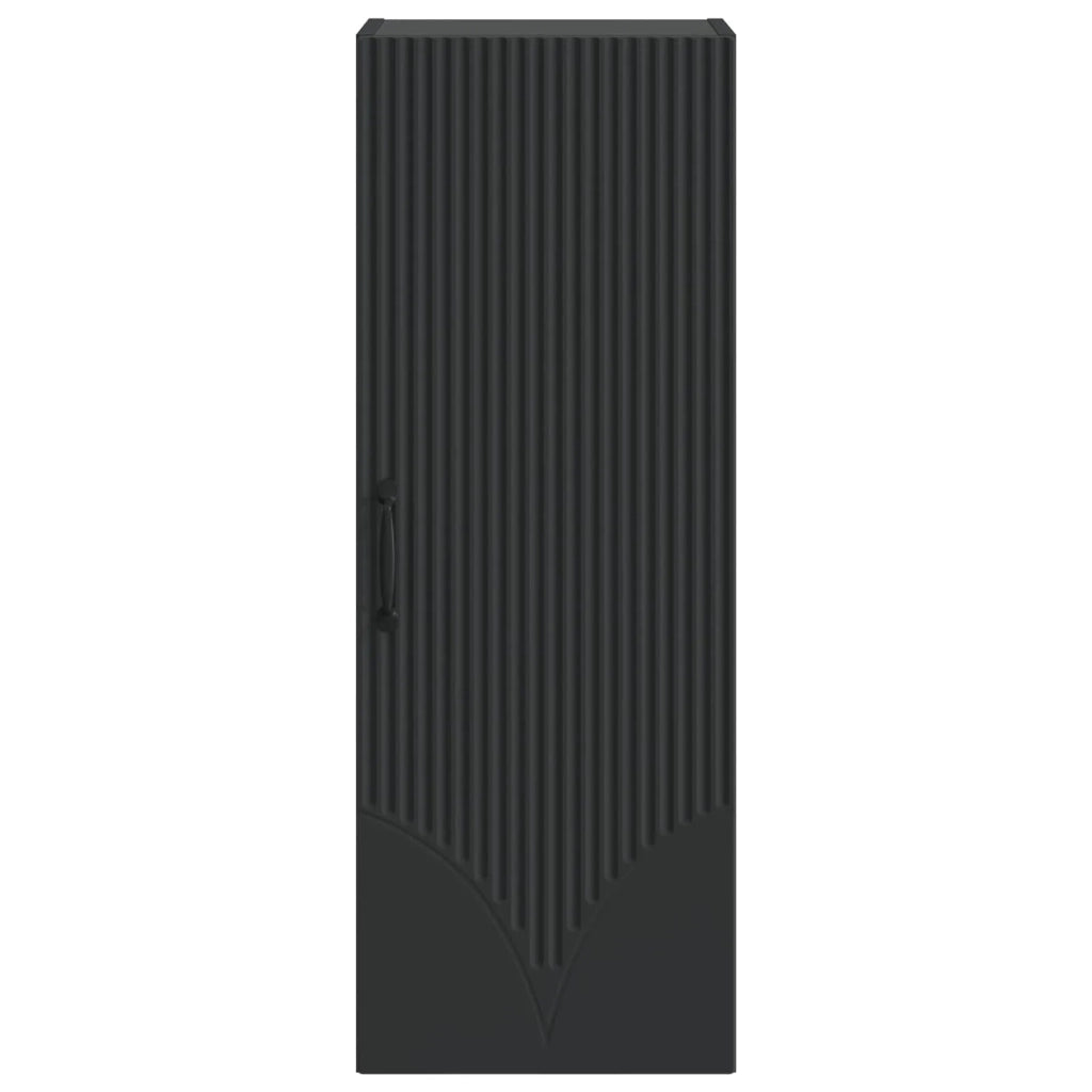 Mobiletto a muro Nero 33 x 34,5 x 90 cm Legno ingegnerizzato 898926
