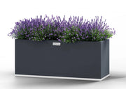 Fioriera rettangolare in acciaio 100cm x 40cm x 50cm serie Coyotto balcone giardino patio