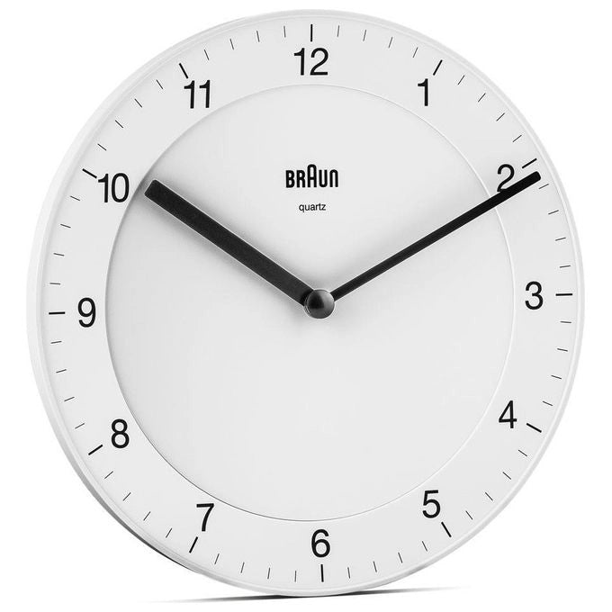 Braun BC06W Orologio da Parete al Quarzo Analogico Bianco 200 mm diametro colore Bianco