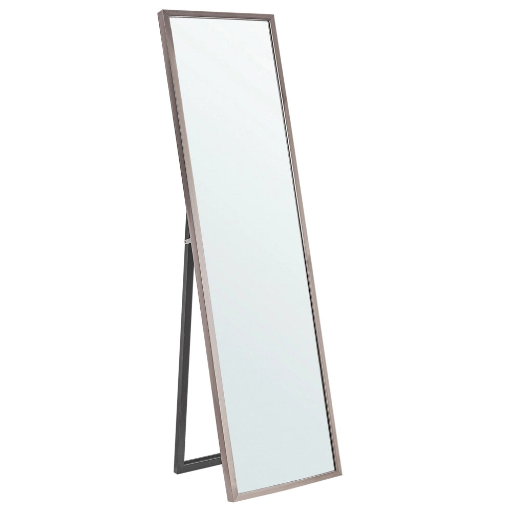 Specchio da pavimento con cornice argento 40 x 140 cm in stile moderno contemporaneo salotto camera da letto
