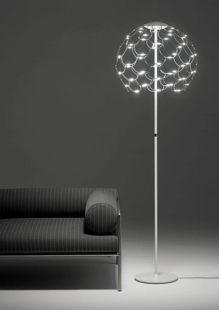 LAMOI LAMPADA DA TERRA RAME A LED 2700K 5468LM 49W DIMMERABILE H.174CM