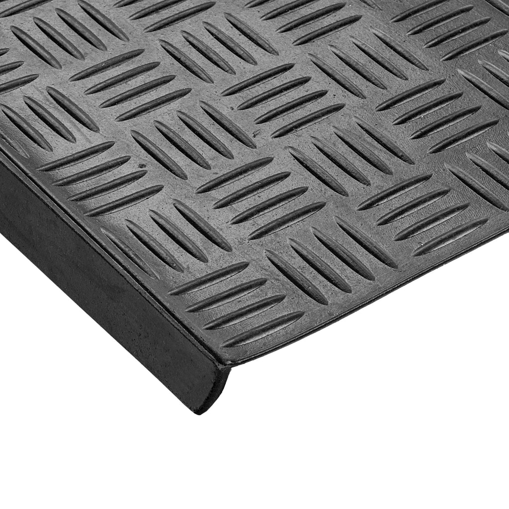 Tappetino per scale in gomma KADAX con bordo traforato, 75 cm, per esterni.
