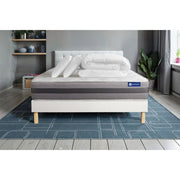 Pacchetto letto completo - Materasso 140x190cm + Box spring con doghe (in kit) + 2 cuscini + Piumino - Actilatex Relax