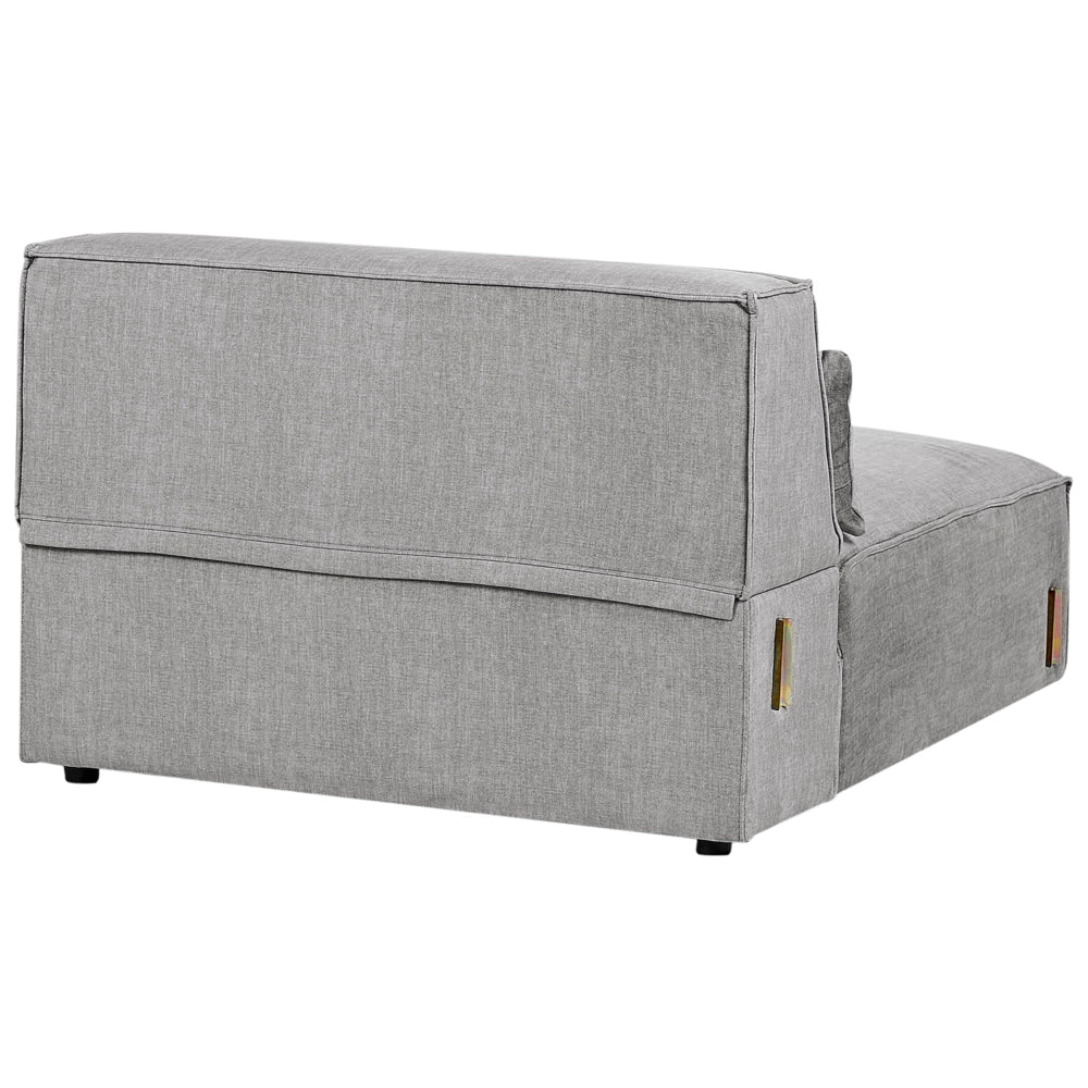 Divano componibile a 2 posti senza braccioli Divano componibile in tessuto grigio con gambe nere Soggiorno moderno