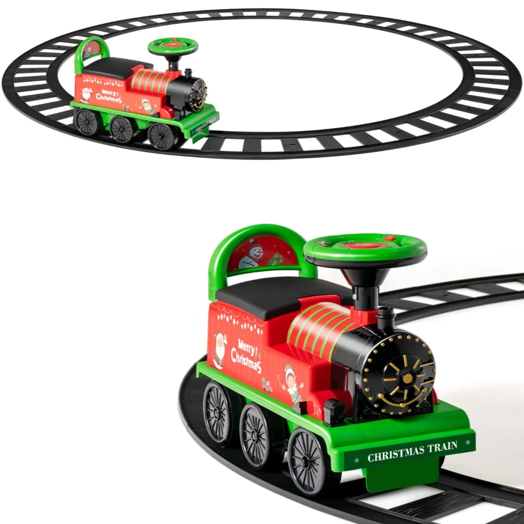 Set di treni elettrici per bambini 51,5 x 21,5 x 34,5 cm con 16 accessori per binari in stile retrò in plastica nera 20_0014484