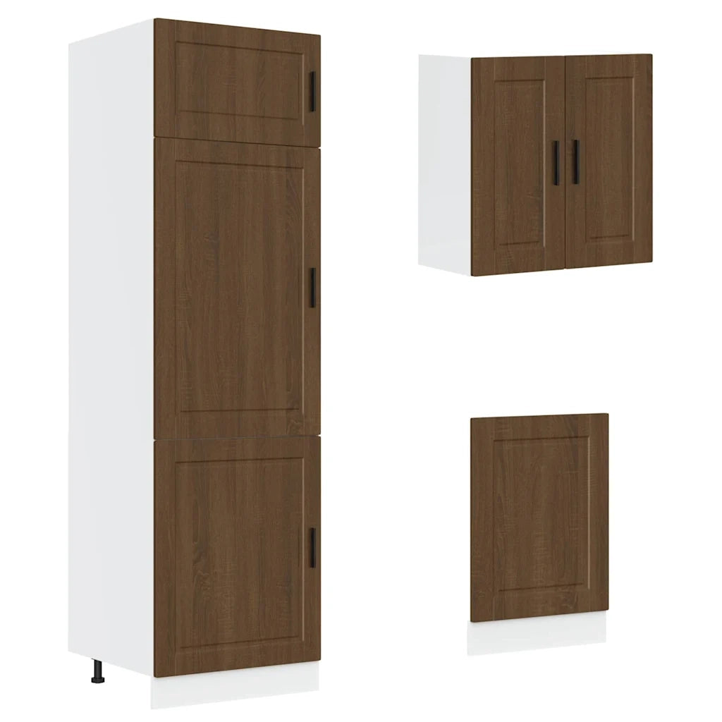 Set Mobili da Cucina 8 pz Kalmar Rovere Marrone in Truciolato