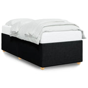 Letto singolo | Letto per adulti | Giroletto senza Materasso Nero 90x190 cm in Tessuto