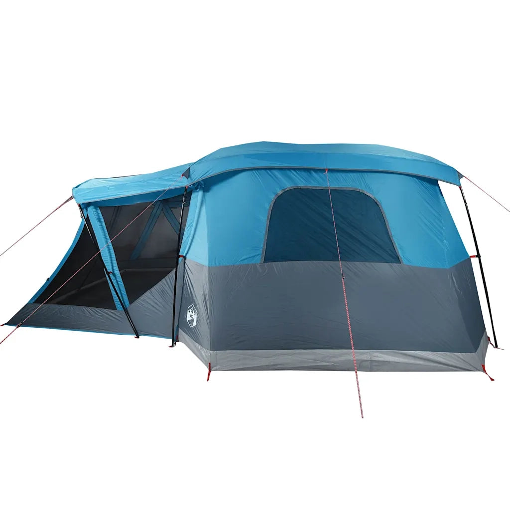 Tenda da Campeggio con Portico per 4 Persone-Tenda per Escursionismo Blu Impermeabile 284674
