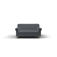 Copridivano Elasticizzato 1 Posto in Poliestere e Cotone Fashionable Grigio Scuro