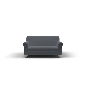 Copridivano Elasticizzato 1 Posto in Poliestere e Cotone Fashionable Grigio Scuro