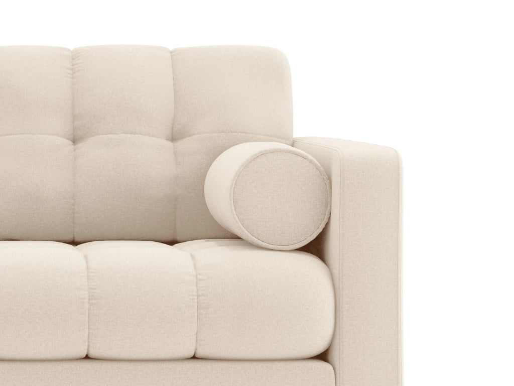 Cosmopolitan Design - Divano "Bali" 4 posti in tessuto strutturato beige chiaro 