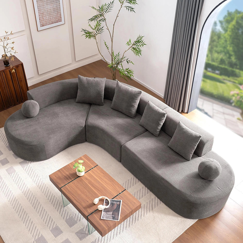 Divano a L senza struttura nuvoloso - Xylo - 327 cm alto, comodo, non assemblato