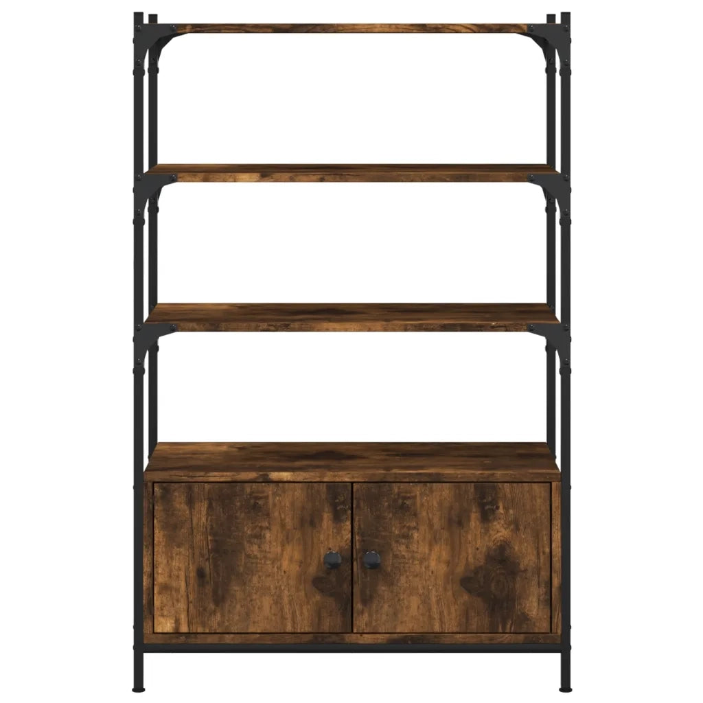 Libreria 3 Ripiani Rovere Fumo 70x30x109,5 cm Legno Multistrato 838995