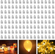 Mini lampadine a palloncino LED - Luci palloncino super luminose e colorate - 120 pezzi - Luce lampeggiante per lanterne di carta - Matrimonio Capodanno Compleanno Halloween .