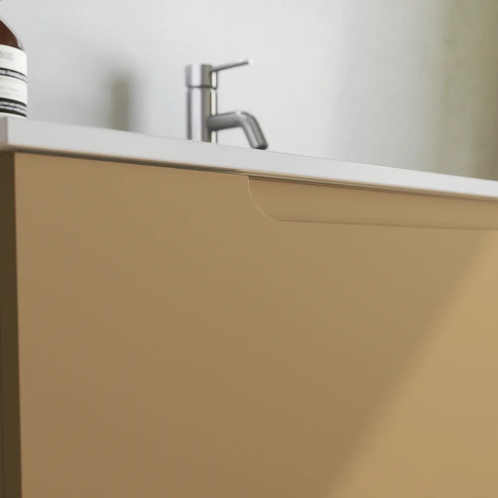 Mobile bagno sospeso 120 cm un cassetto sabbia opaco con lavabo | Ardenne