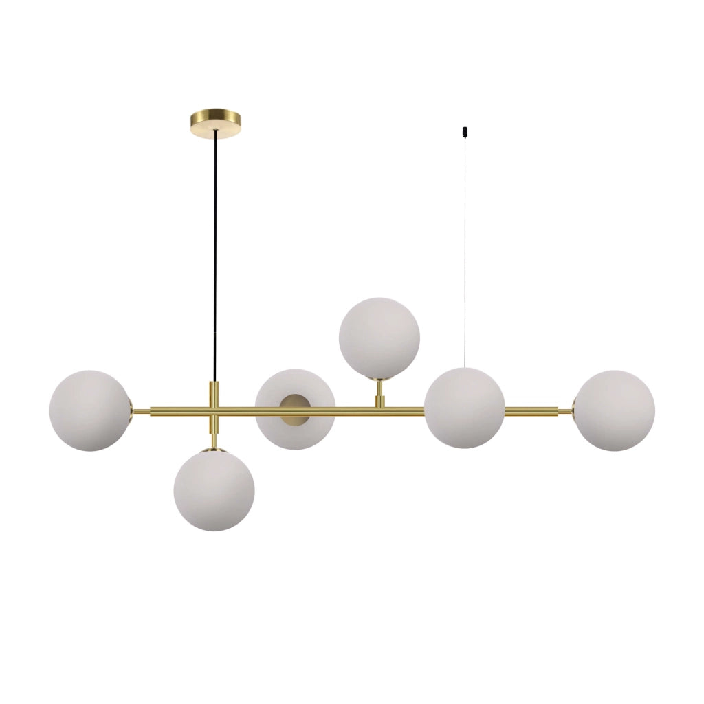 Lampadario Alisa 6xE14 ottone/bianco Light Prestige