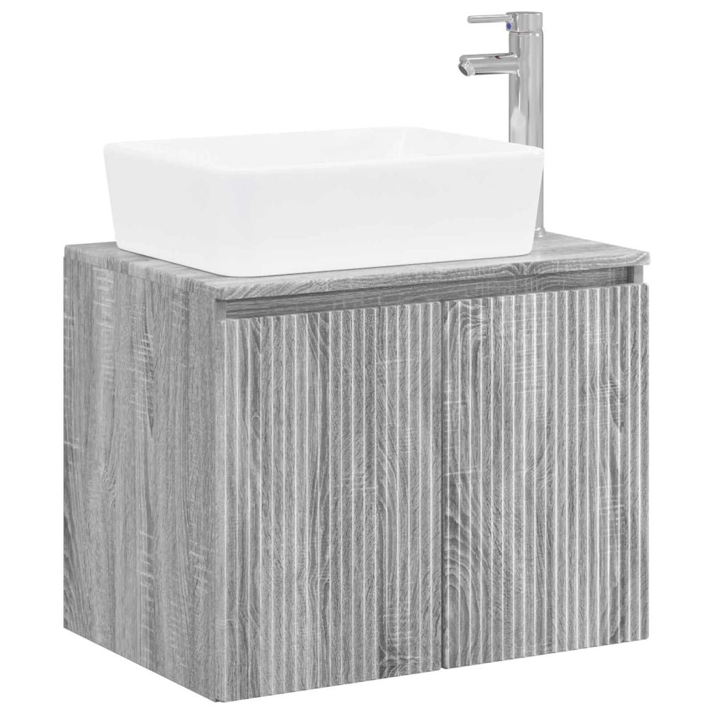Set di mobili per il bagno Sonoma grigio Legno ingegnerizzato 3404336