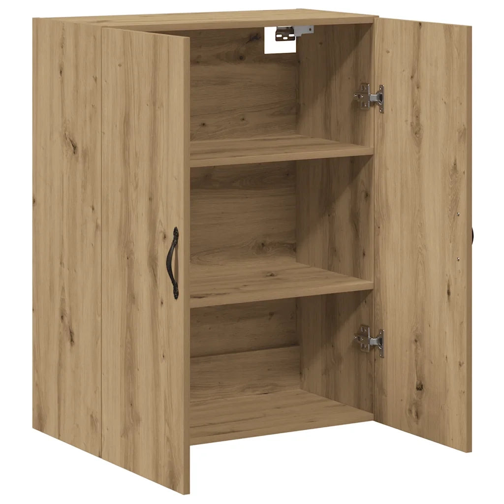Elegante pensile dal design senza tempo 69,5 x 34 x 90 cm realizzato in legno di rovere composito artigianale 02_0051157