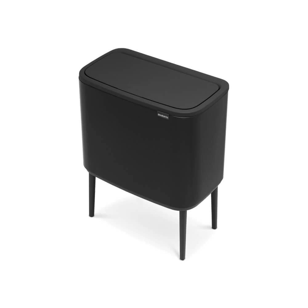 Brabantia 316203 Bo Touch Bin Pattumiera 2 Secchi 11+23 Litri Apertura Soft-Touch Piedini Regolabili colore Nero Opaco