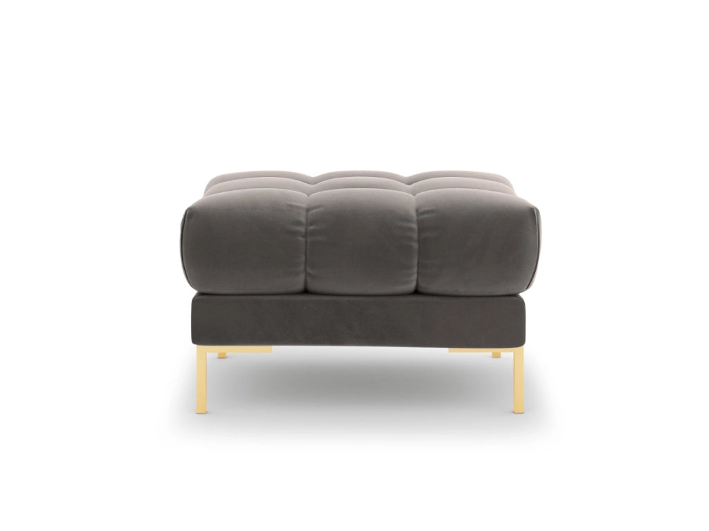 Cosmopolitan Design - Pouf "Bali" in velluto grigio chiaro 