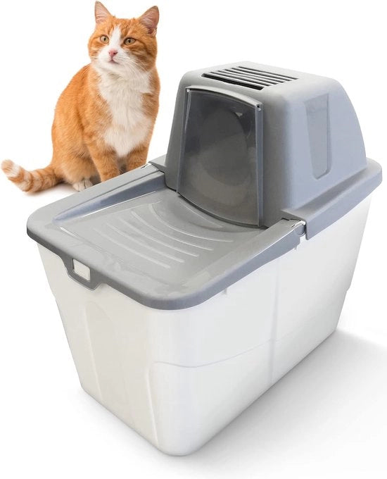 Cattilettiera con ingresso e filtro - Igiene e facile da utilizzare - 58 x 39 x 56 cm - Adatta per razze di gatto grandi