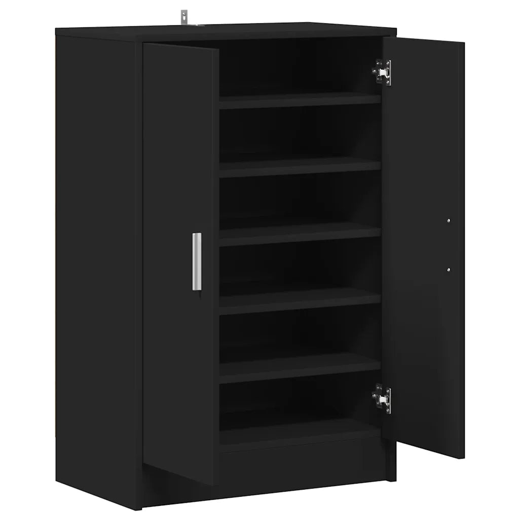 Scarpiera Nera 60x35x92 cm in Truciolato cod mxl 51344