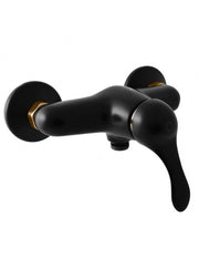 LABE miscelatore doccia a parete in ottone cromato nero opaco