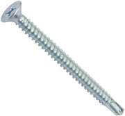 Set di viti autotrasformanti a testa piatta - Ø4,8x60mm - Acciaio zincato - a croce - a filo continuo - per applicazioni metalliche - viti a cuneo