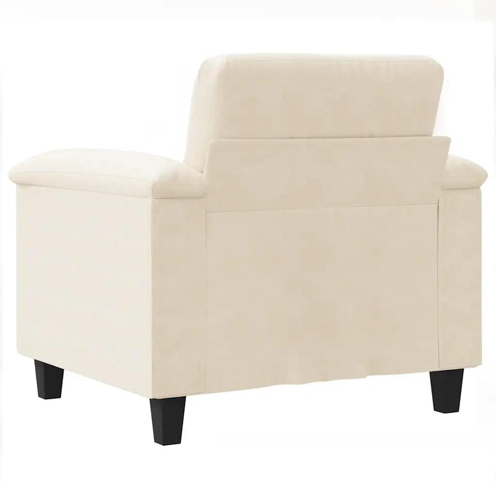 Poltrona Beige 60 cm in Tessuto di Microfibra