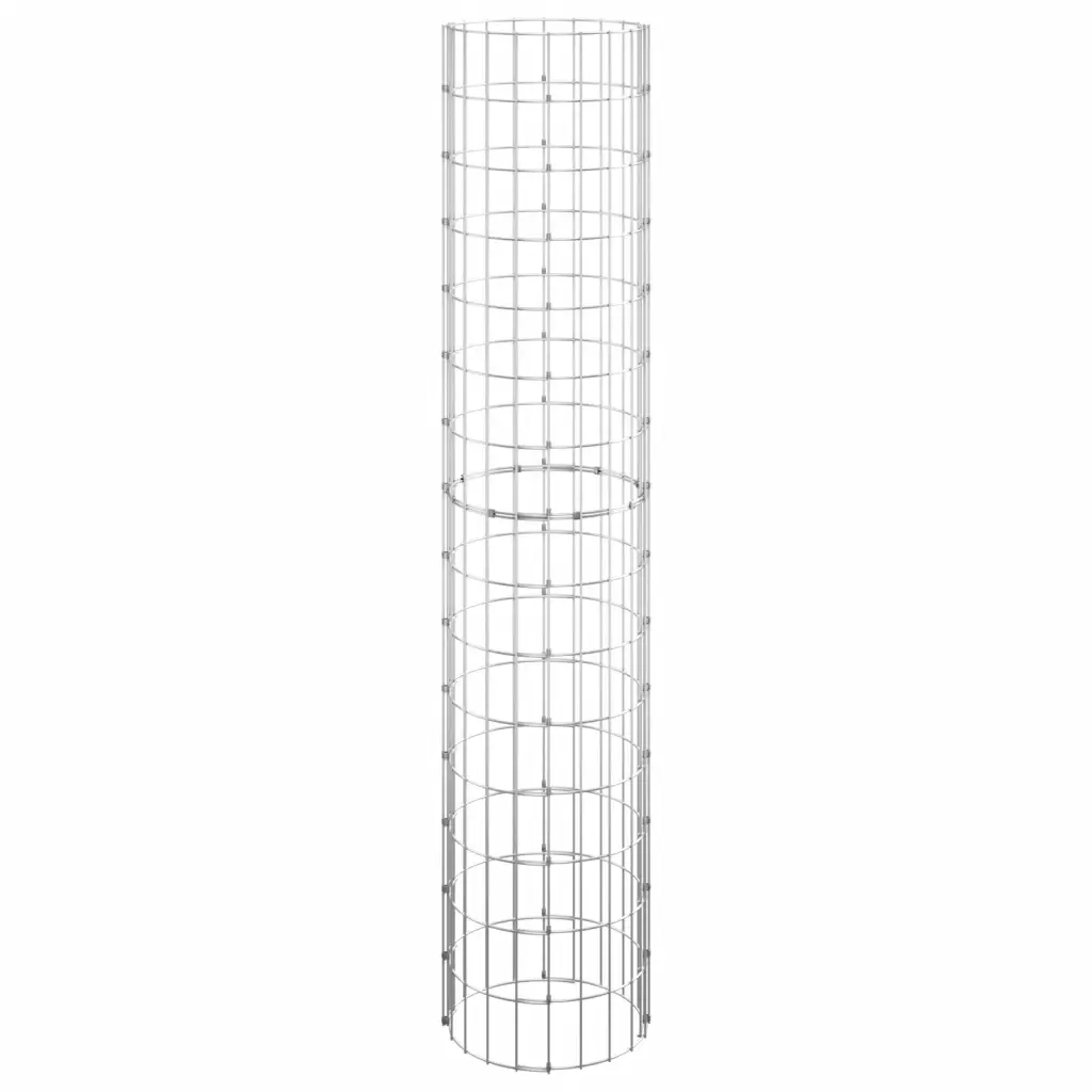 Fioriere Gabbione Circolare 3 pz in Acciaio Zincato Ø30x150 cm 152021