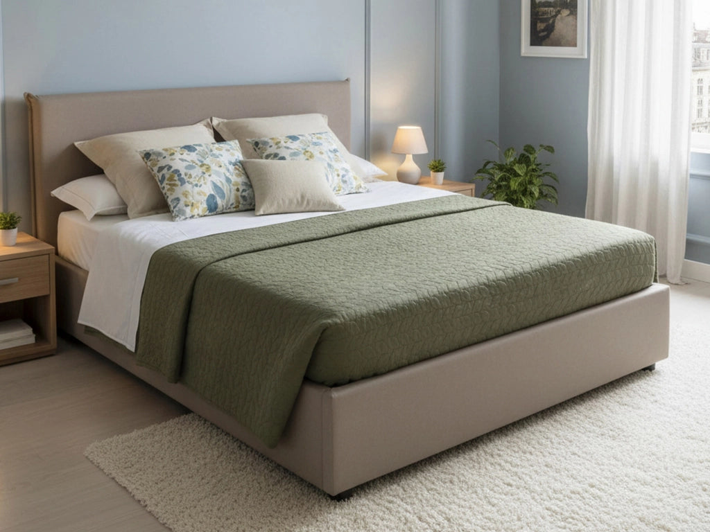 Letto Matrimoniale Ariella, Letto Matrimoniale Contenitore Made in Italy, Grigio