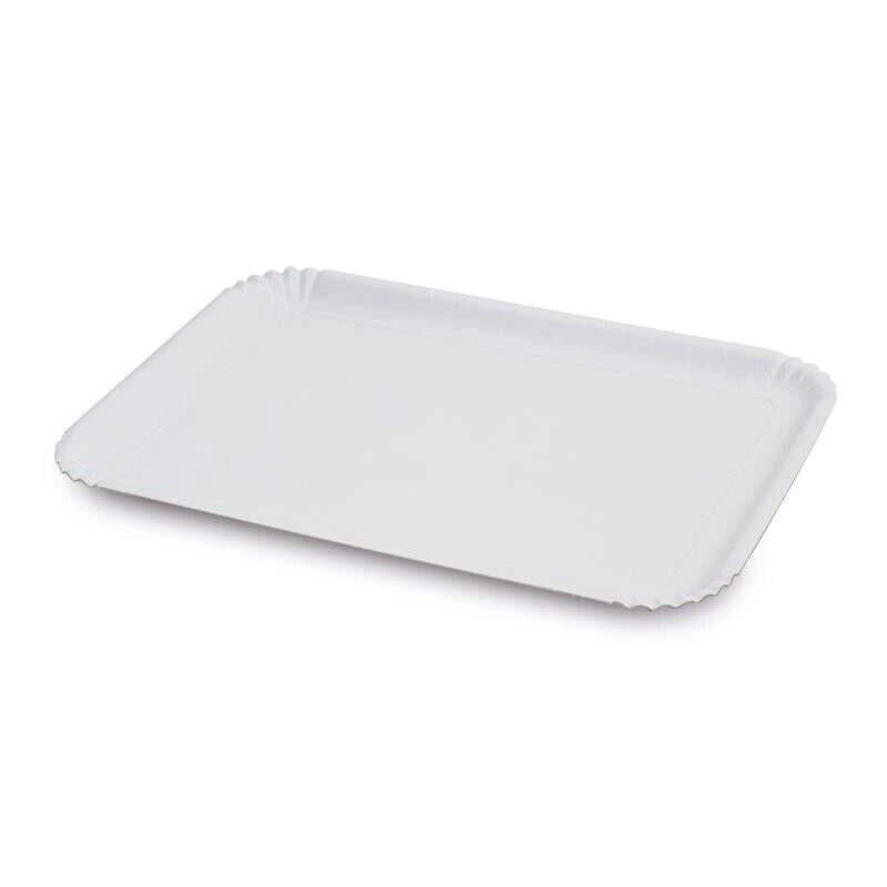 VASSOIO PORTA TORTE BIANCO 23X31CM IN CONFEZIONE DA 3 PZ