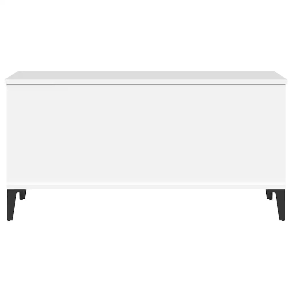 Tavolino da Salotto Bianco 90x44,5x45 cm in Legno Multistrato