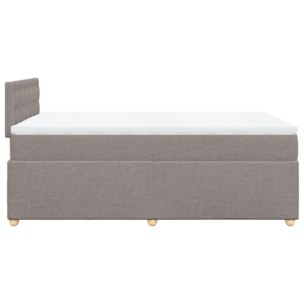 Giroletto a Molle con Materasso Tortora 120x190 cm in Tessuto