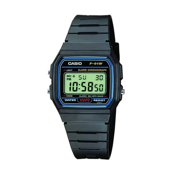CASIO VINTAGE Mod. F-91 RESIN STRAP - BLUE FRAME
