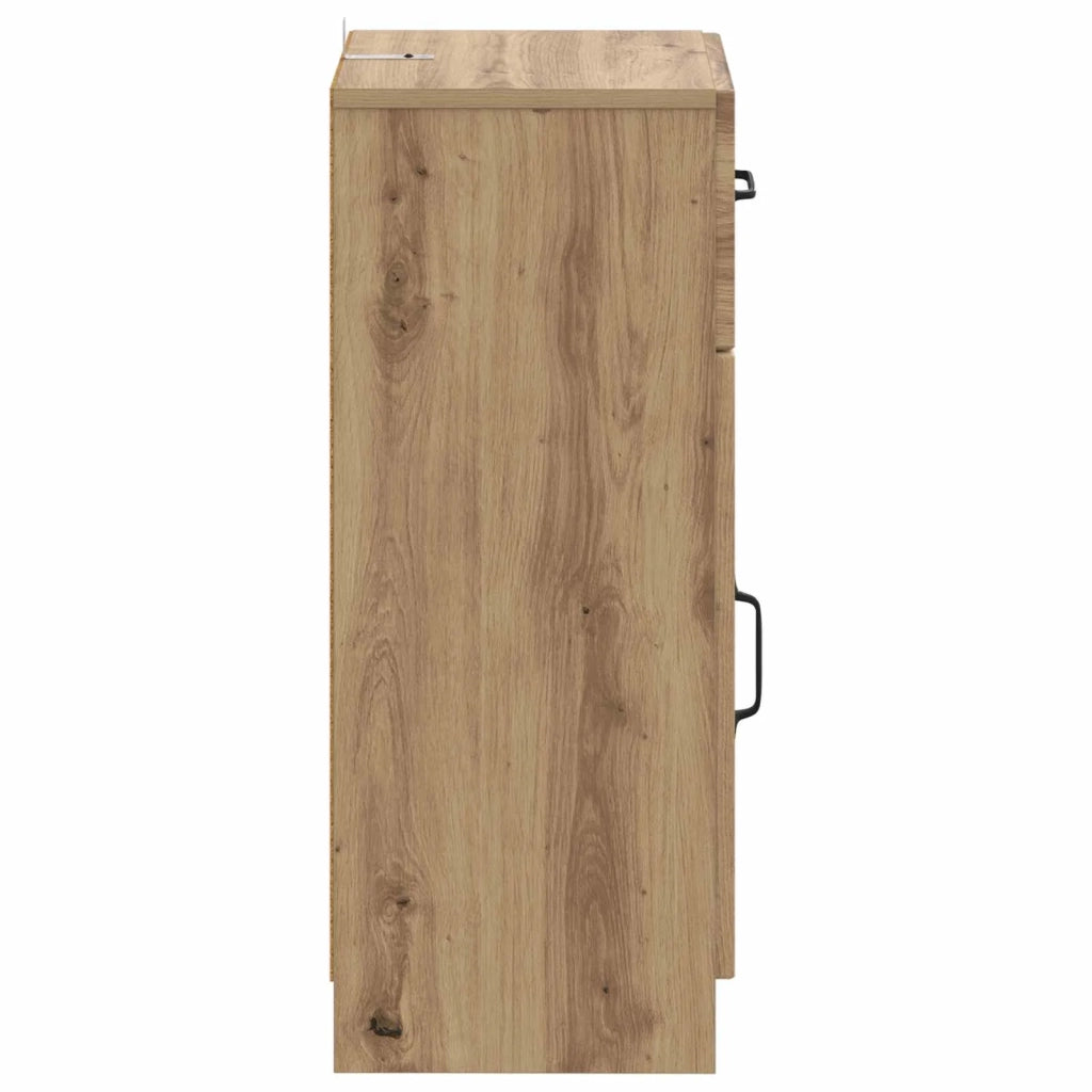 Mobiletto da Bagno UTRECHT Rovere Artigianale 30 x 31 x 77 cm 897714