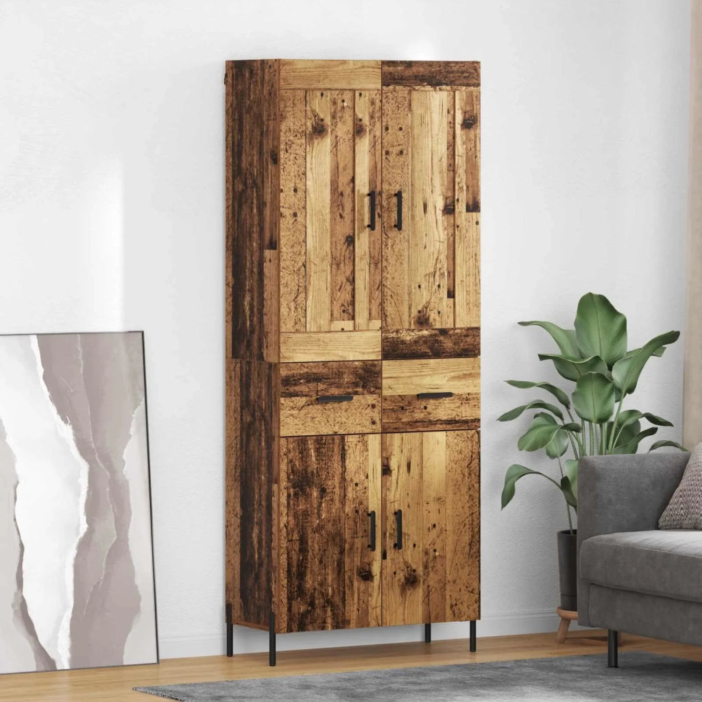 Credenza 2 pz | Madia | Buffet da pranzo | Armadio da pranzo Legno vecchio Legno multistrato