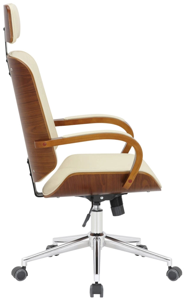 Sedia da ufficio Dayton Noce/crema