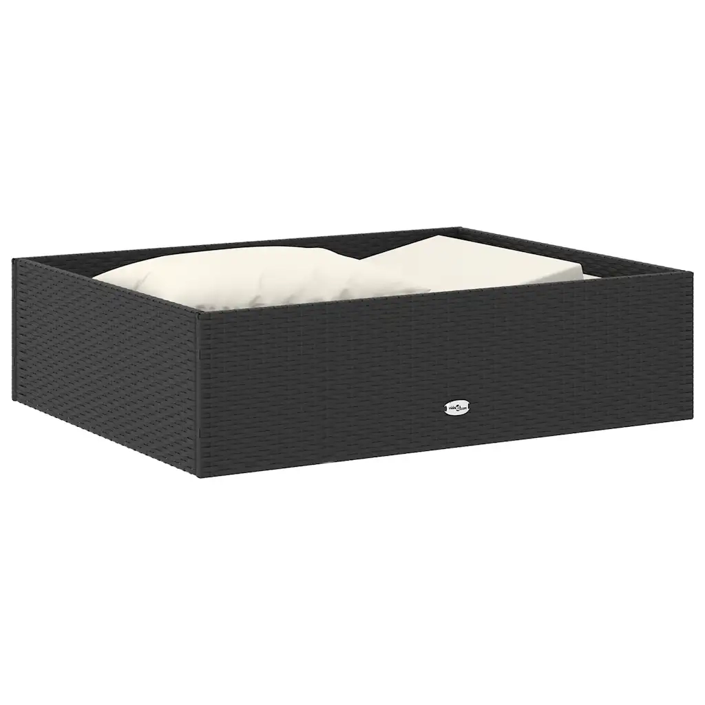 Set Divani da Giardino 2 pz con Cuscini in Polyrattan Nero 46078