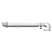 KIT SCARICO FUMI CON TUBO E CURVA COASSIALE PER CALDAIA A CONDENSAZIONE - ø60/100 - LUNGHEZZA 1MT  - CHA
