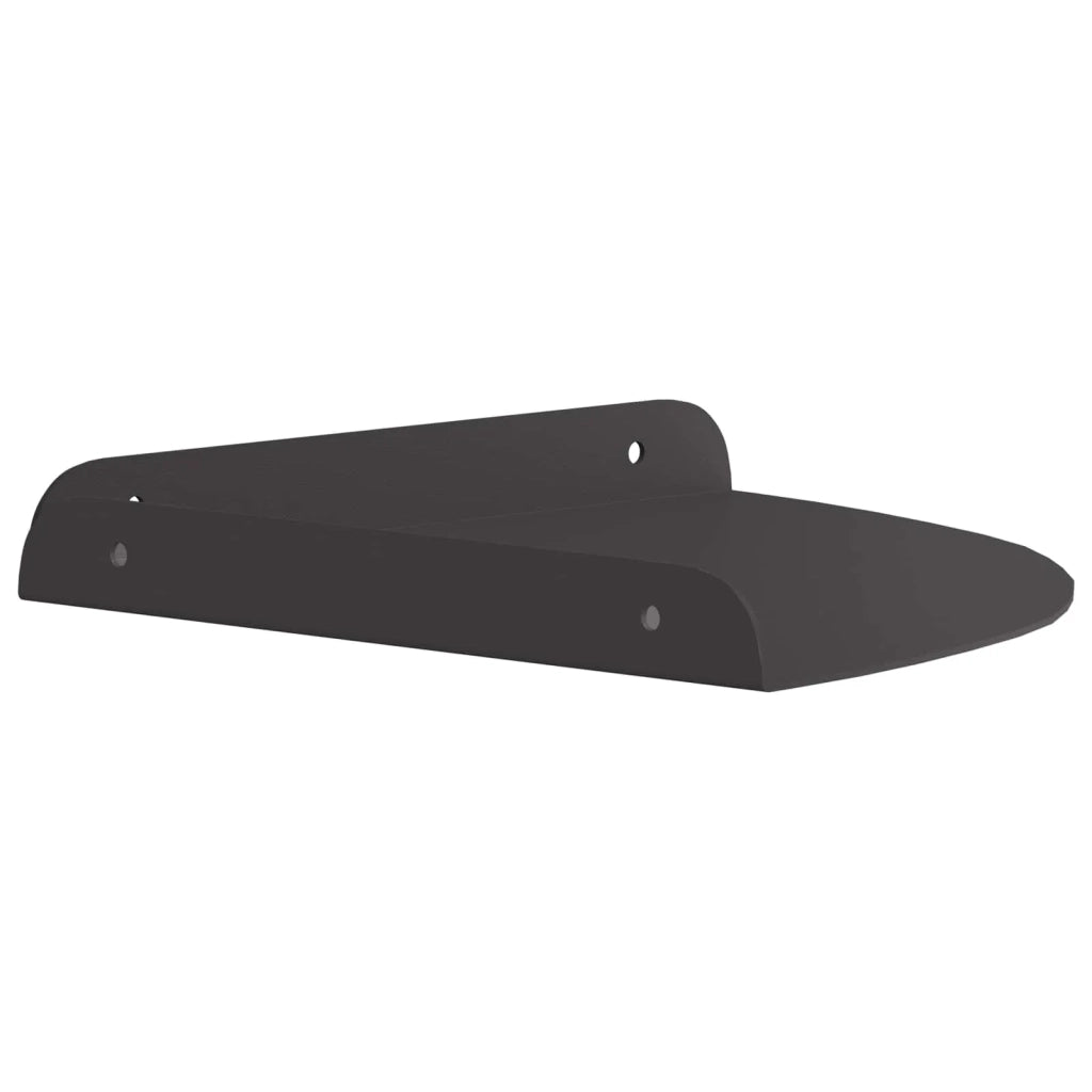 Mensola sospesa con lo scaffale 4 pcs Nero 24 x 24 x 2 cm