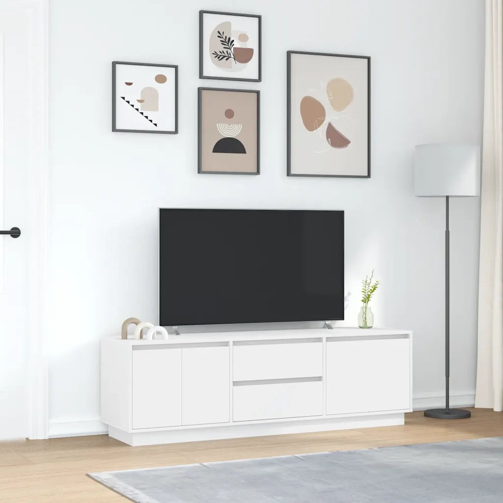Mobile Porta TV con Luci LED Bianco 160,5x41x50 cm 3328426