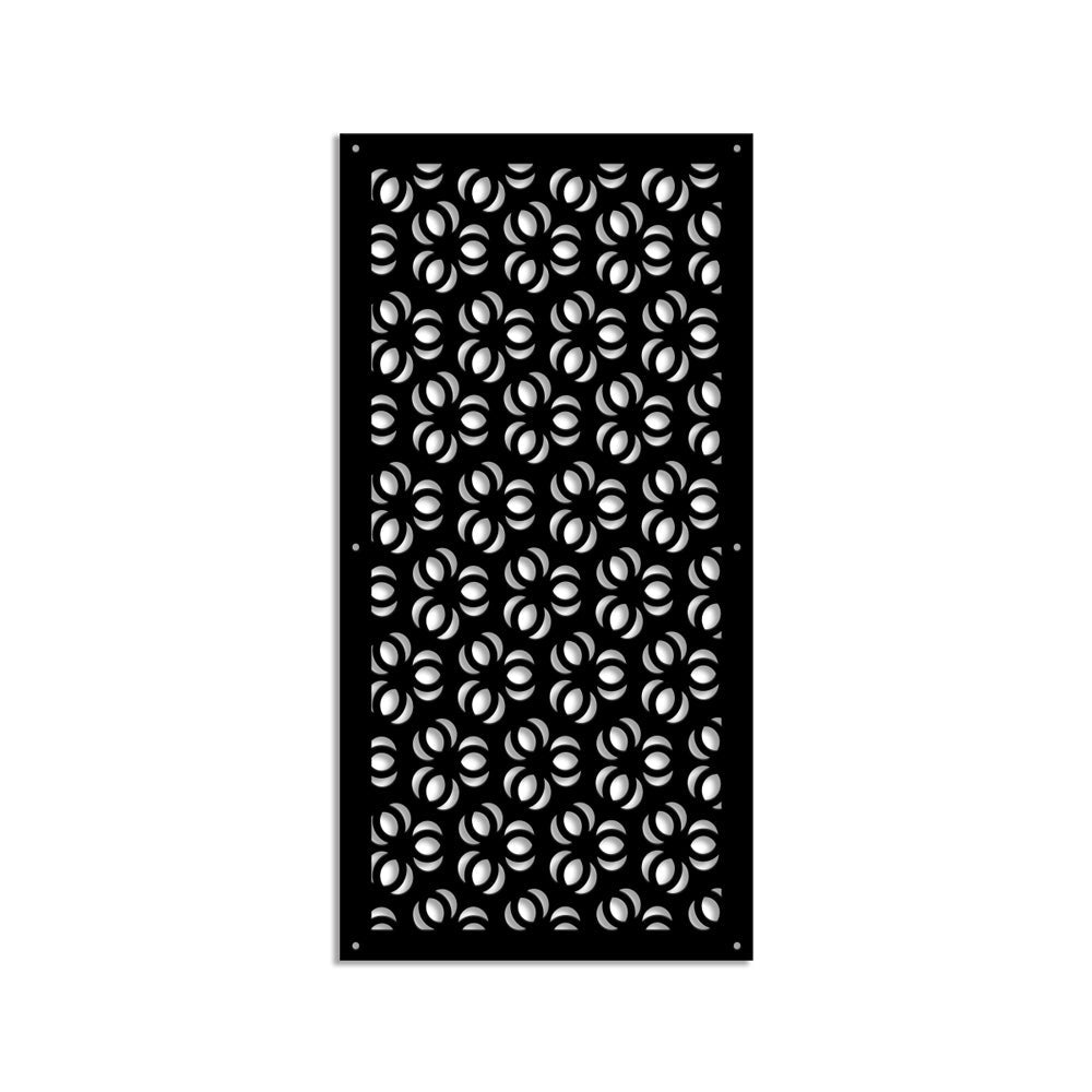 ELLISSE - Pannello in PVC traforato - Parasole Colore: nero, Misura: 50x150 cm
