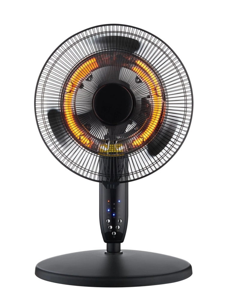 DCG Eltronic VESA05 stufetta elettrica Interno Nero, Grigio 2000 W Riscaldatore ambiente elettrico con ventilatore