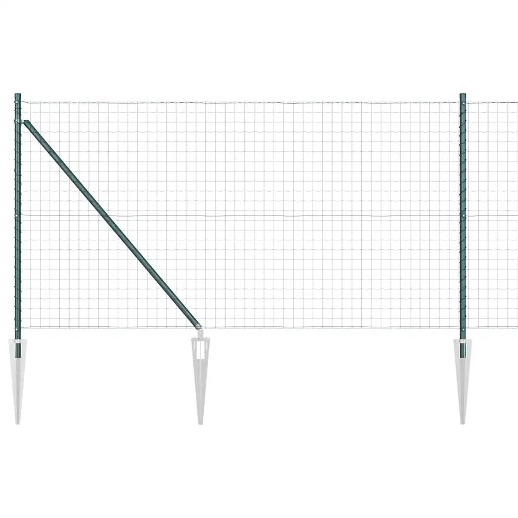 Recinzione con Posto Verde 1 x 25 m Acciaio e PVC