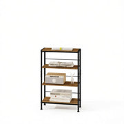 Scaffale da terra 50x20x78 cm in MDF nero e marrone per piccoli spazi