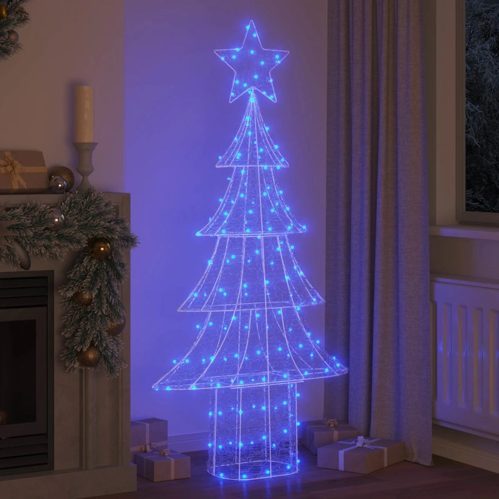 Albero di Natale con 240 LED Blu 180 cm Acrilico